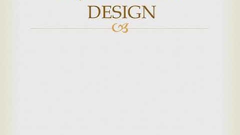 KTU DCS CE301 MODULE 1 OBJECTIVES OF DESIGN