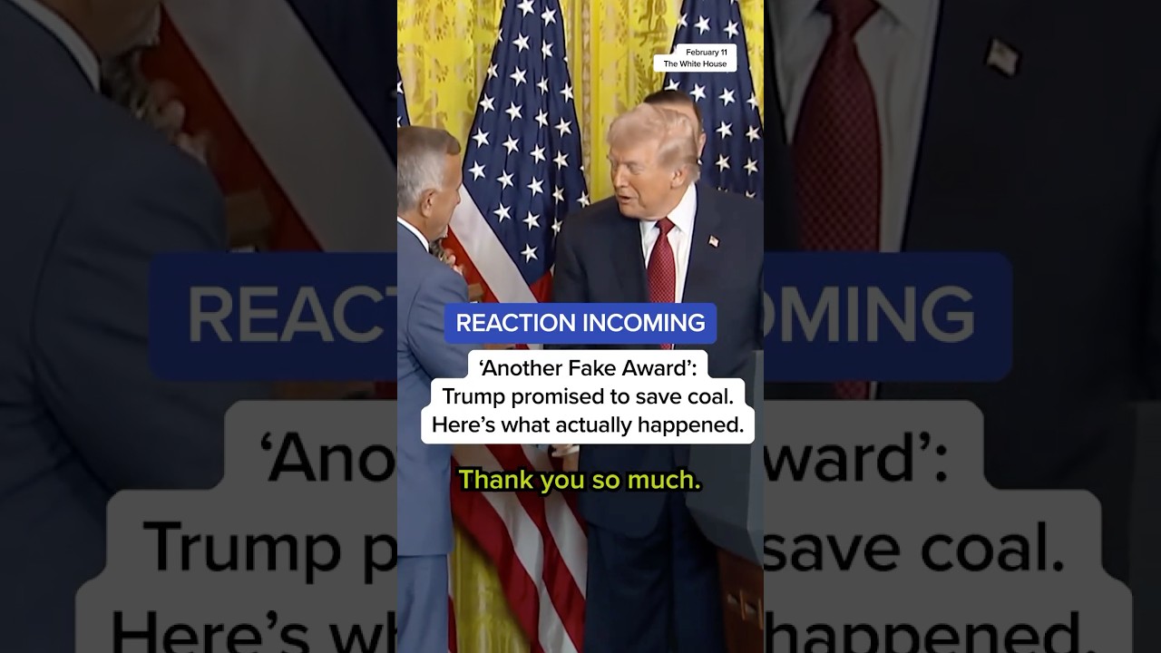 ‘Another fake award’: Trump promised to save coal. Here’s what actually happened