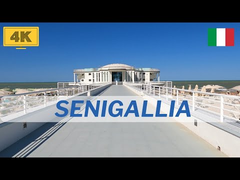 Senigallia, Marche: full summer walking tour from the city center to the seaside, real city life, 4K