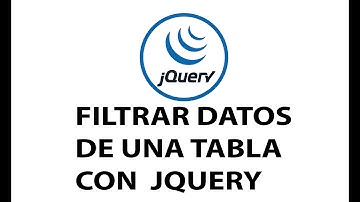 Filtrar datos de una tabla con JQuery