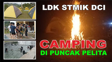 Camping di Puncak Pelita. Api unggun benderang menghiasi indahnya suasana malam Puncak Pelita.