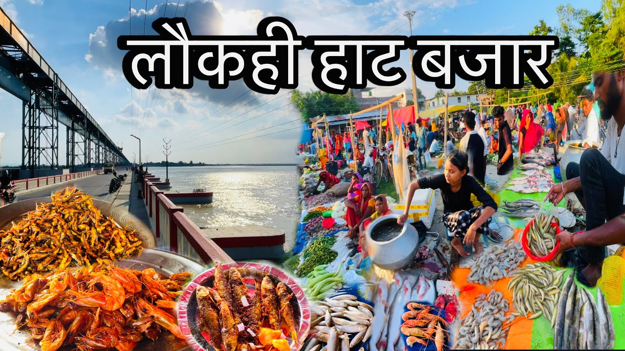 LAUKAHI HAT BAZAR SUNSARI🇳🇵Secret Fish Fry Recipe:Local Nepali Style🐟कोशी ब्यारेजमा झींगे माछा फ्राई