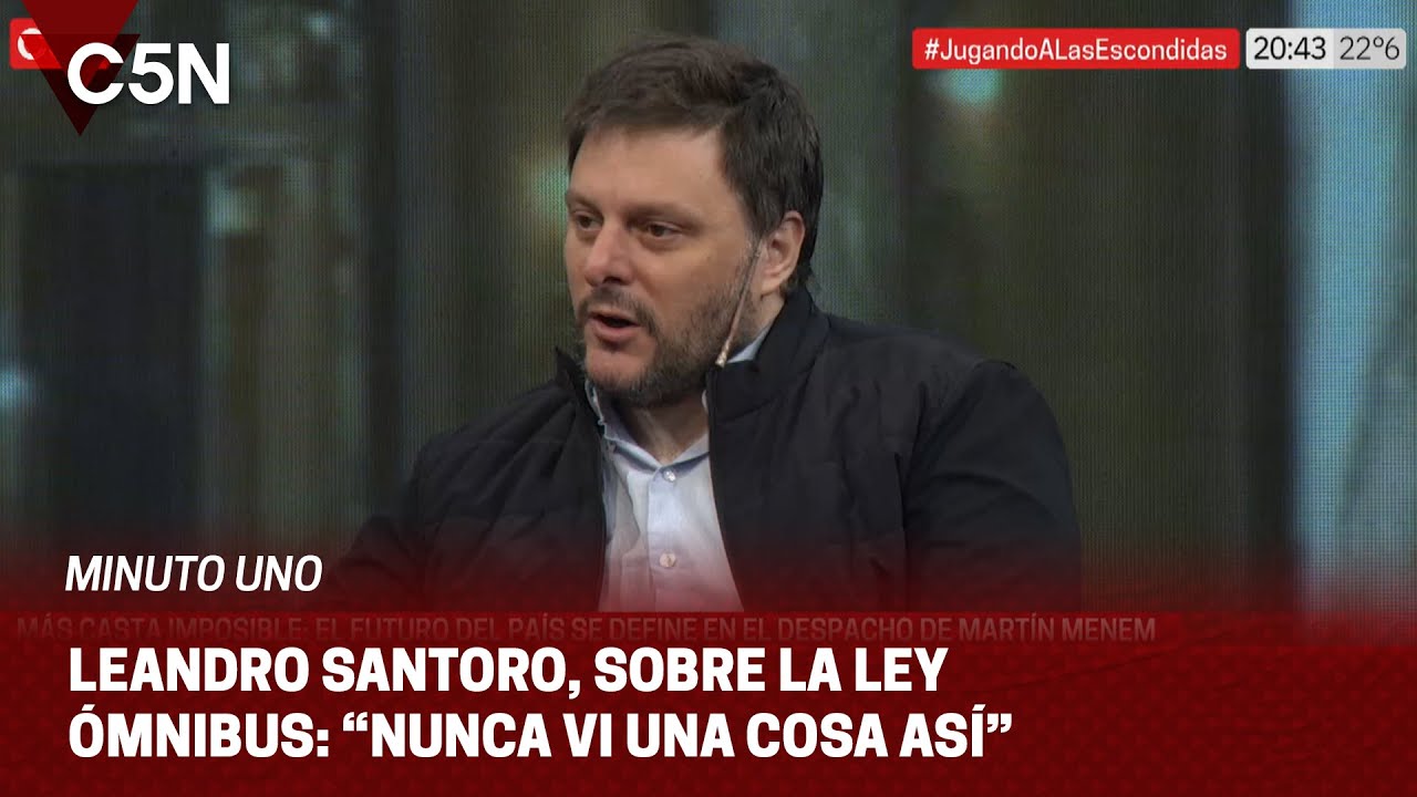 LEANDRO SANTORO visitó #M1 en pleno DEBATE por la LEY ÓMNIBUS