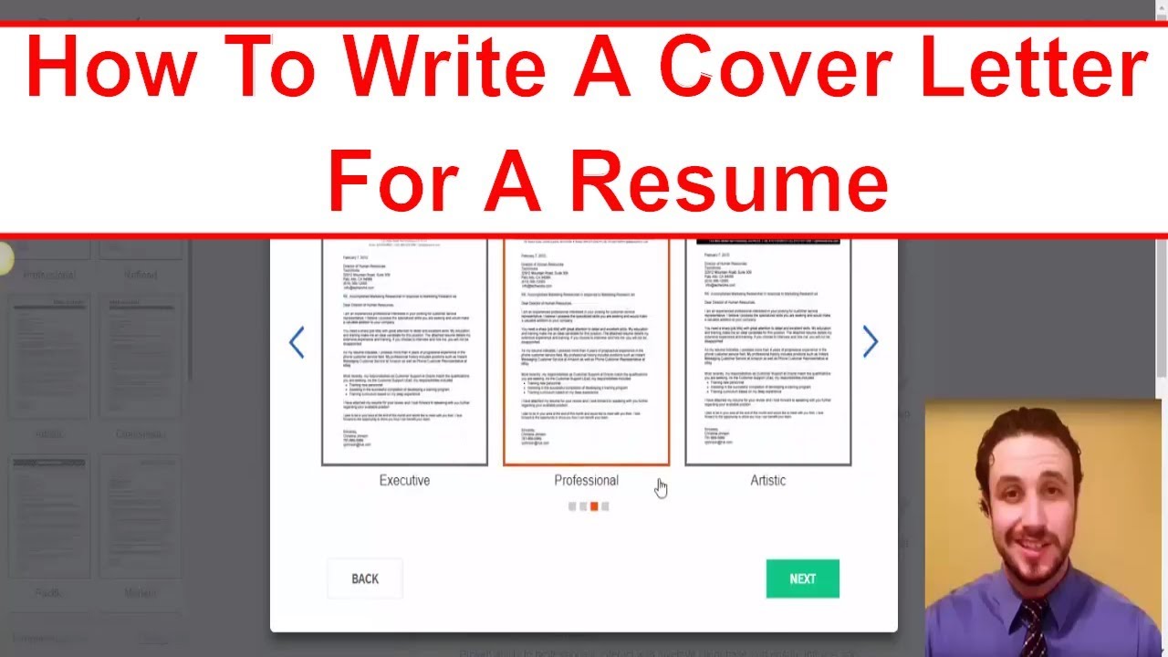 How To Write A Cover Letter For A Resume - YouTube