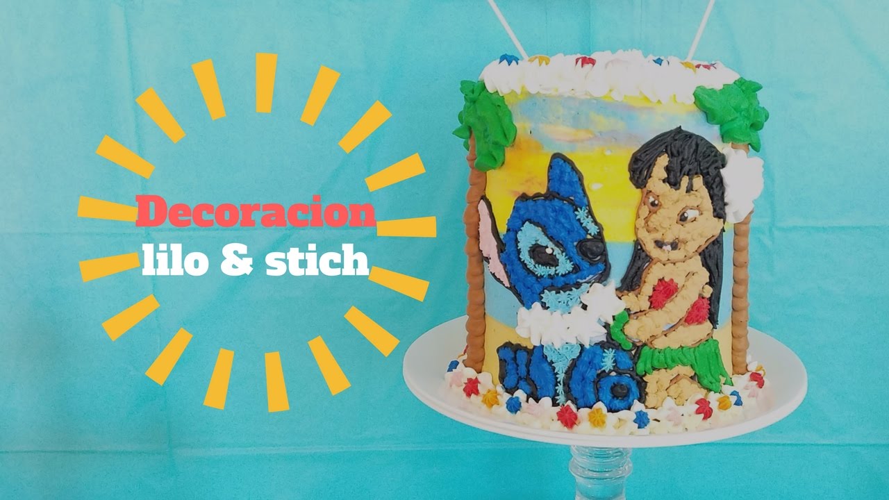 Decoracion Pastel Lilo Stich Decorando Con Punto De Estrella