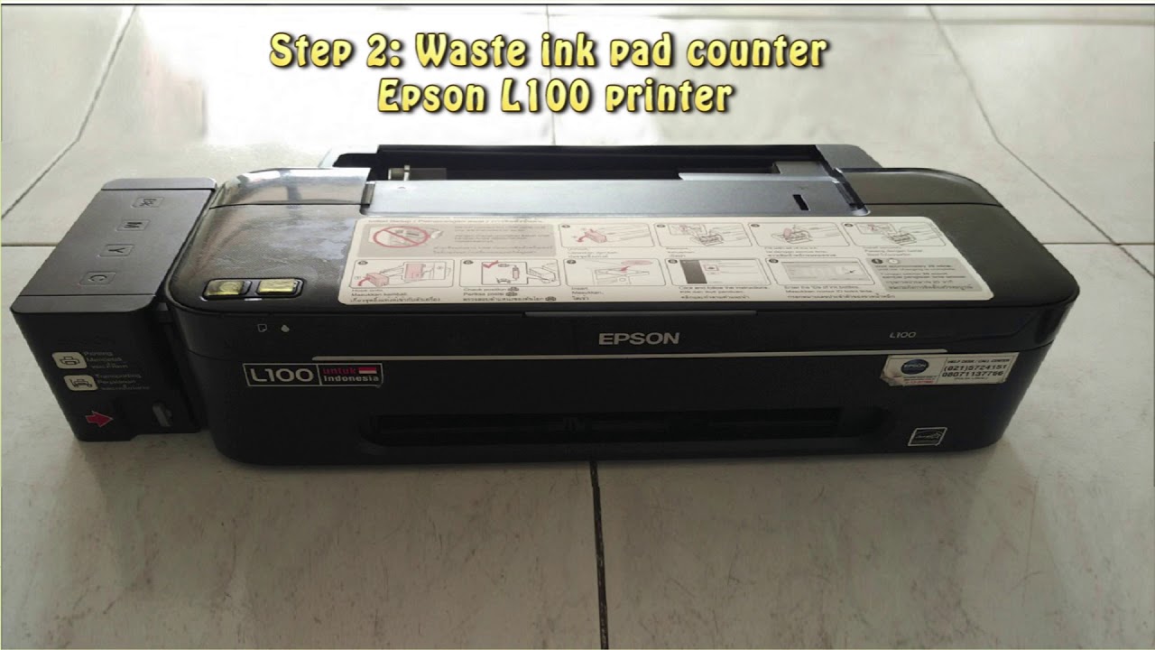 Reset Epson L100 Waste Ink Pad Counter Youtube