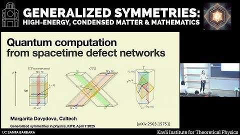 Quantum computation from spacetime defect networks | Margarita Davydova (Caltech)