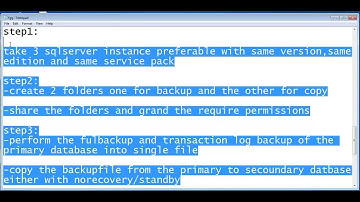 sql server logshipping part-1