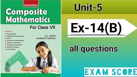 composite mathematics class 7 ||Ex-14 B|| perimeter and area|| by EXAM SCORE