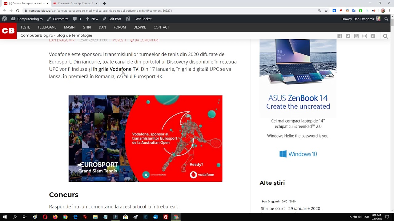 Update Concurs Eurosport 4K - Vodafone - UPC