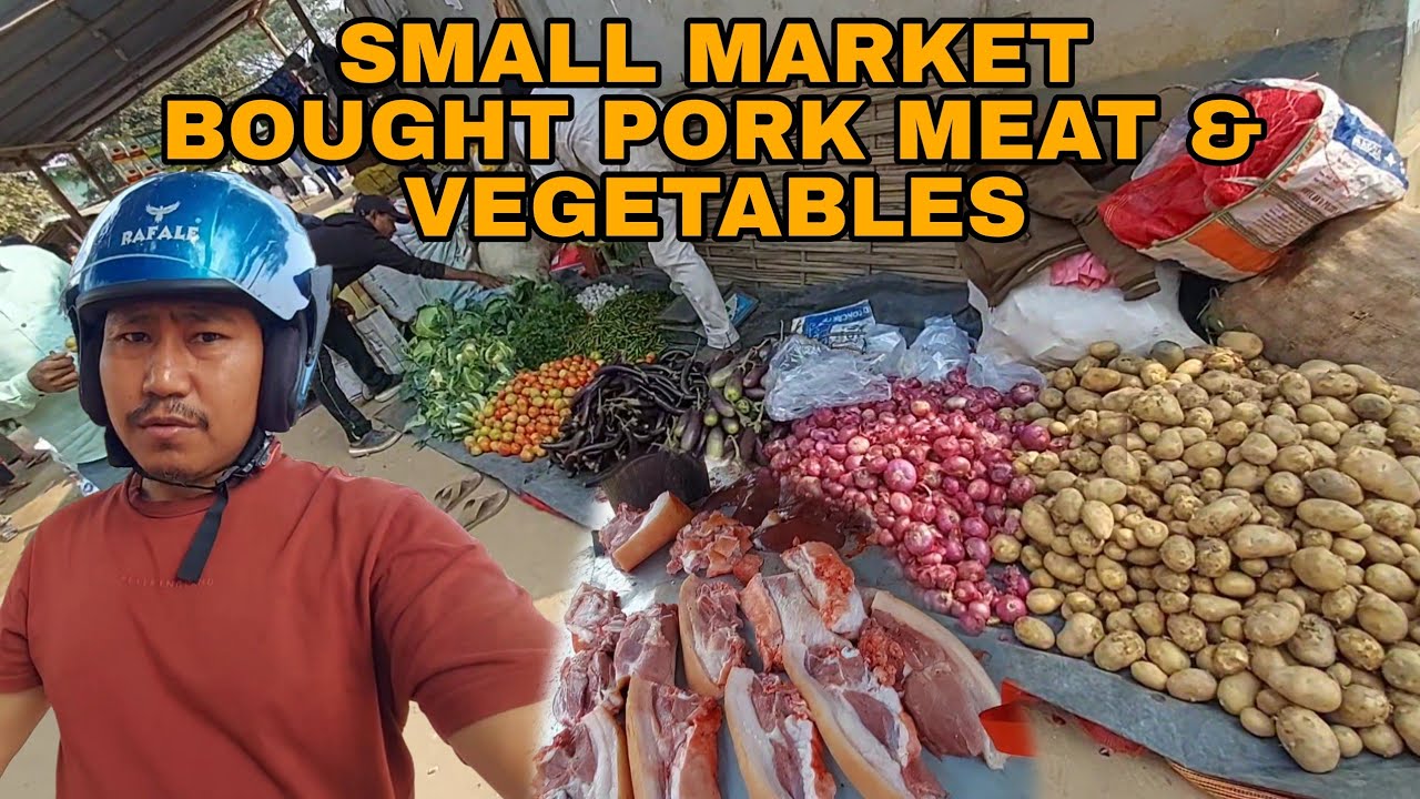 Gaon ke Chhote Bazaar se Suar ka Maans aur Taaza Sabzi Kharidna | Gramin Jeevan Vlog