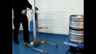 Ergonomic Lift Trolley with Keg Lifting Attachment