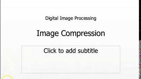 Introduction to Image Compression