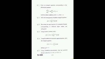 Linear Integral Equation || MSC || 4th sem || Mathematics || SDSUV || session 2023-24 || PYQ