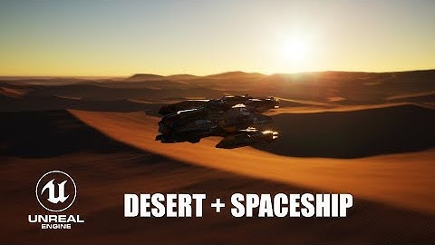 I made a spaceship fly in a desert using Unreal Engine 5