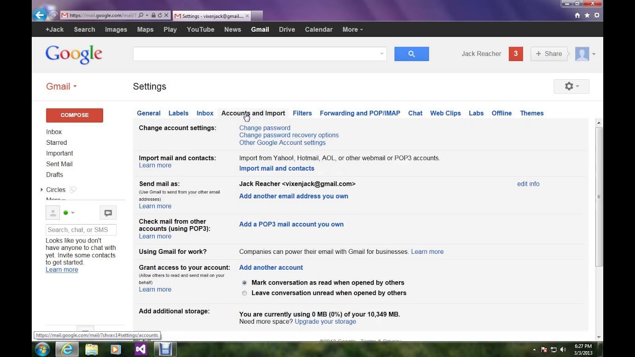 How to change Gmail Password - YouTube