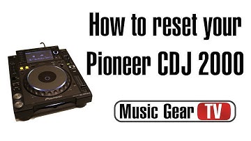 Pioneer CDJ 2000 reset