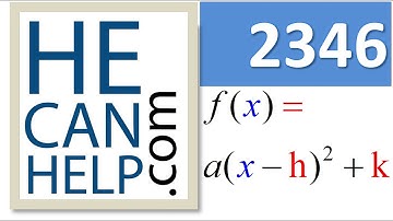 2346 {HECANHELP.COM USA & GEORGE MATHEW} Given a Point and the Vertex Find the function f(x)