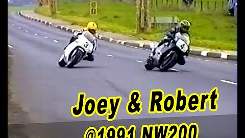 Joey v Robert -Clash of the Dunlops at NW200 1991 ...