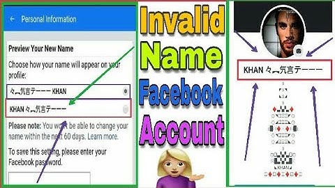 How To Make Invalid Stylish Name Facebook Account 2020 | Make Invalid Fb id || By Tamoo Creations ||