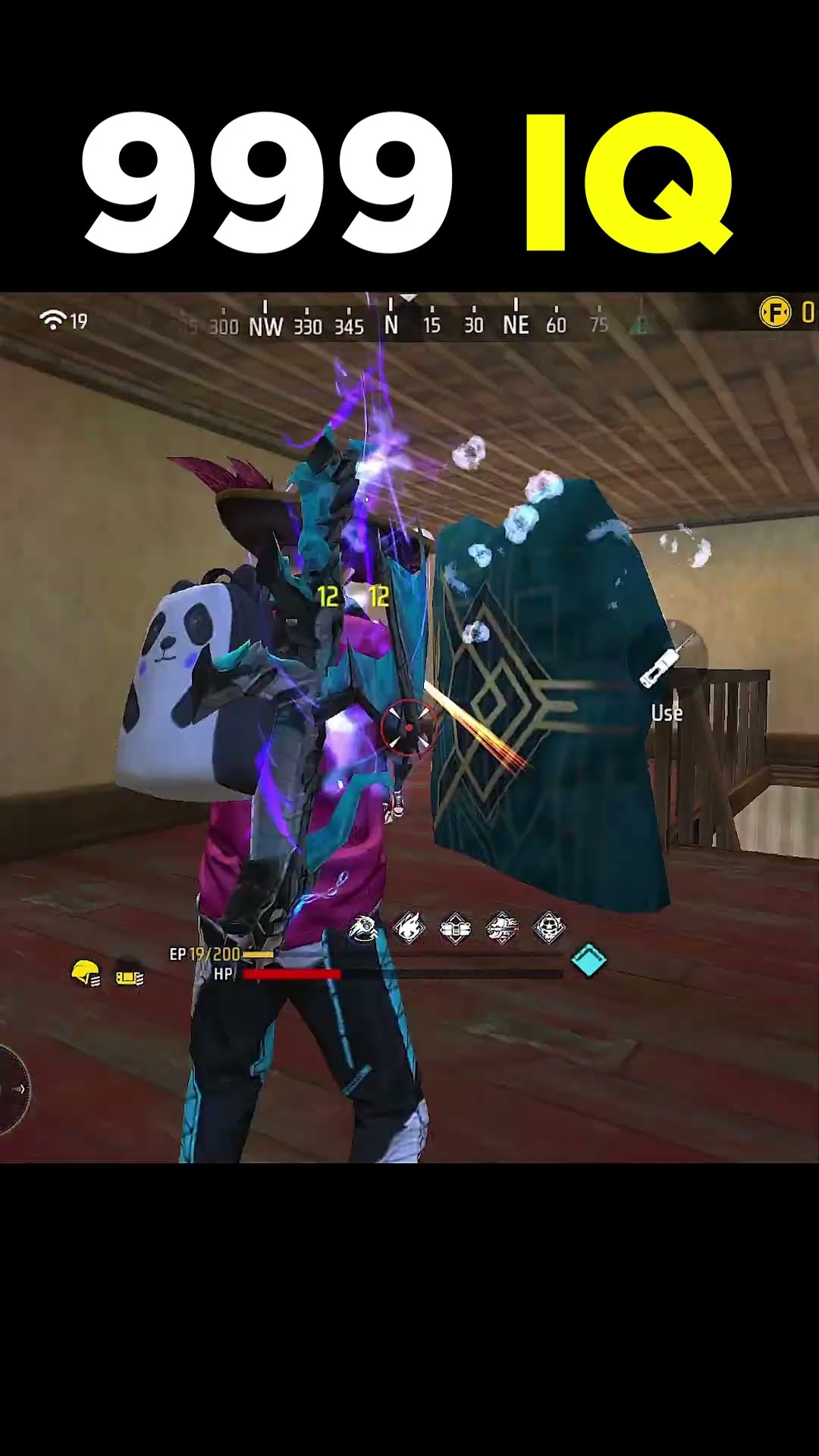 AJJUBHAI GRENADE 999 IQ ( 1 vs 4 ) | GARENA FREE FIRE #Shorts #Short