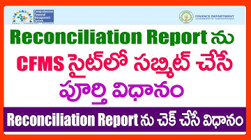 HOW TO SUBMIT Reconciliation Report IN CFMS -ONLINE Reconciliation Report Submission Process in CFMS