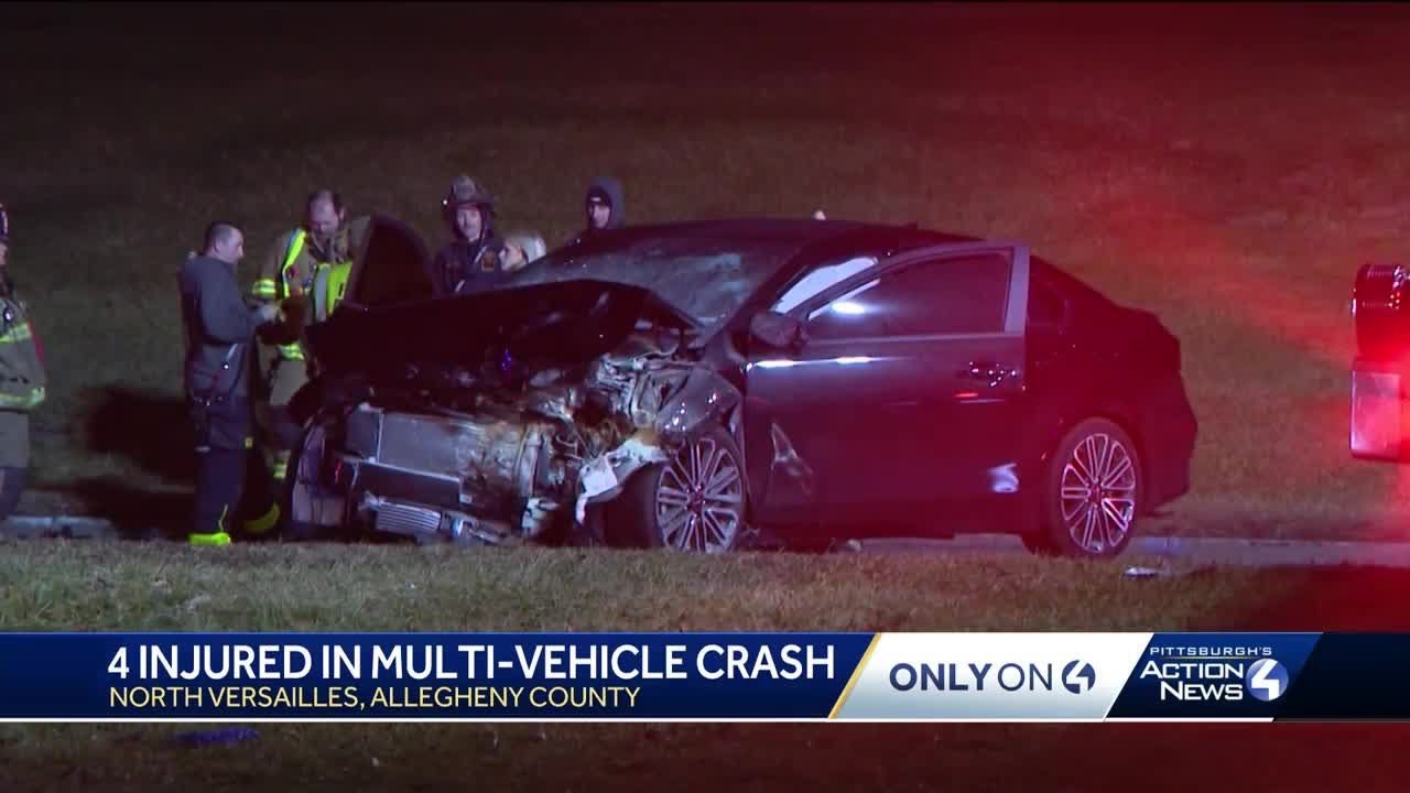 Multi-vehicle crash on Route 30 in North Versailles - YouTube