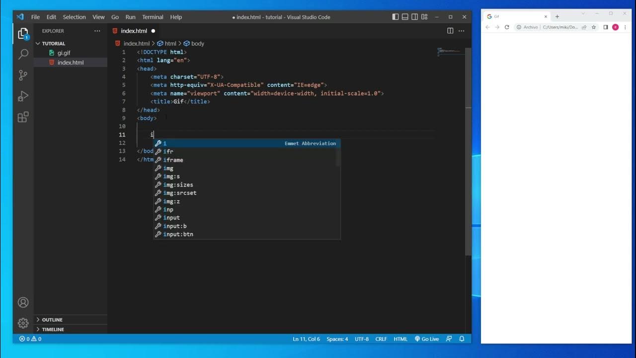 como PONER un GIF en HTML CSS 🚀 - YouTube