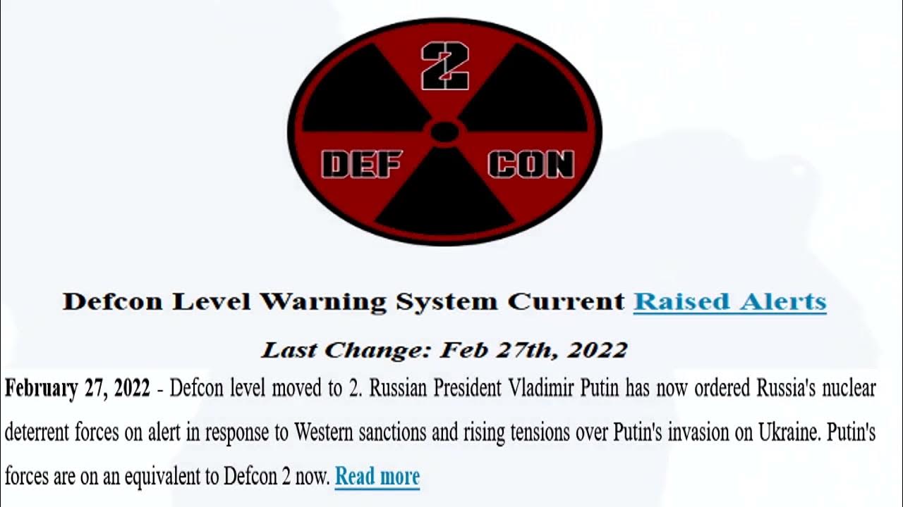 We are now at defcon 2 meme youtube