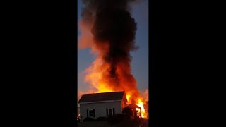 Bradford County Home up in Flames