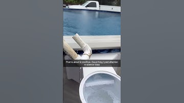 Pool is about to overflow. Good thing I paid attention in science class