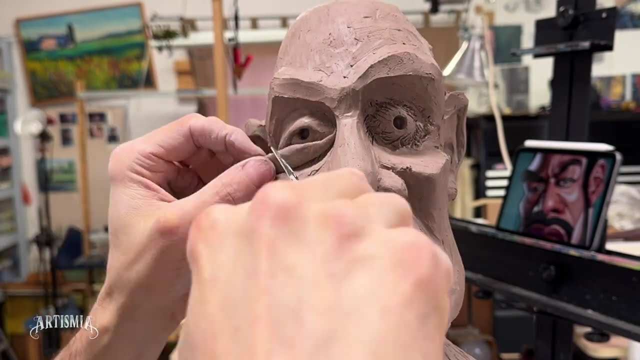 Sculpting a Caricature in Stoneware 