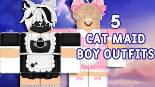 5 Cat Maid Boy Outfits (Roblox) - YouTube