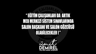 Eği̇ti̇m Çalişanlari Da Artik Salon Başkani Ve Salon Gözcüsü Olabi̇lecekler