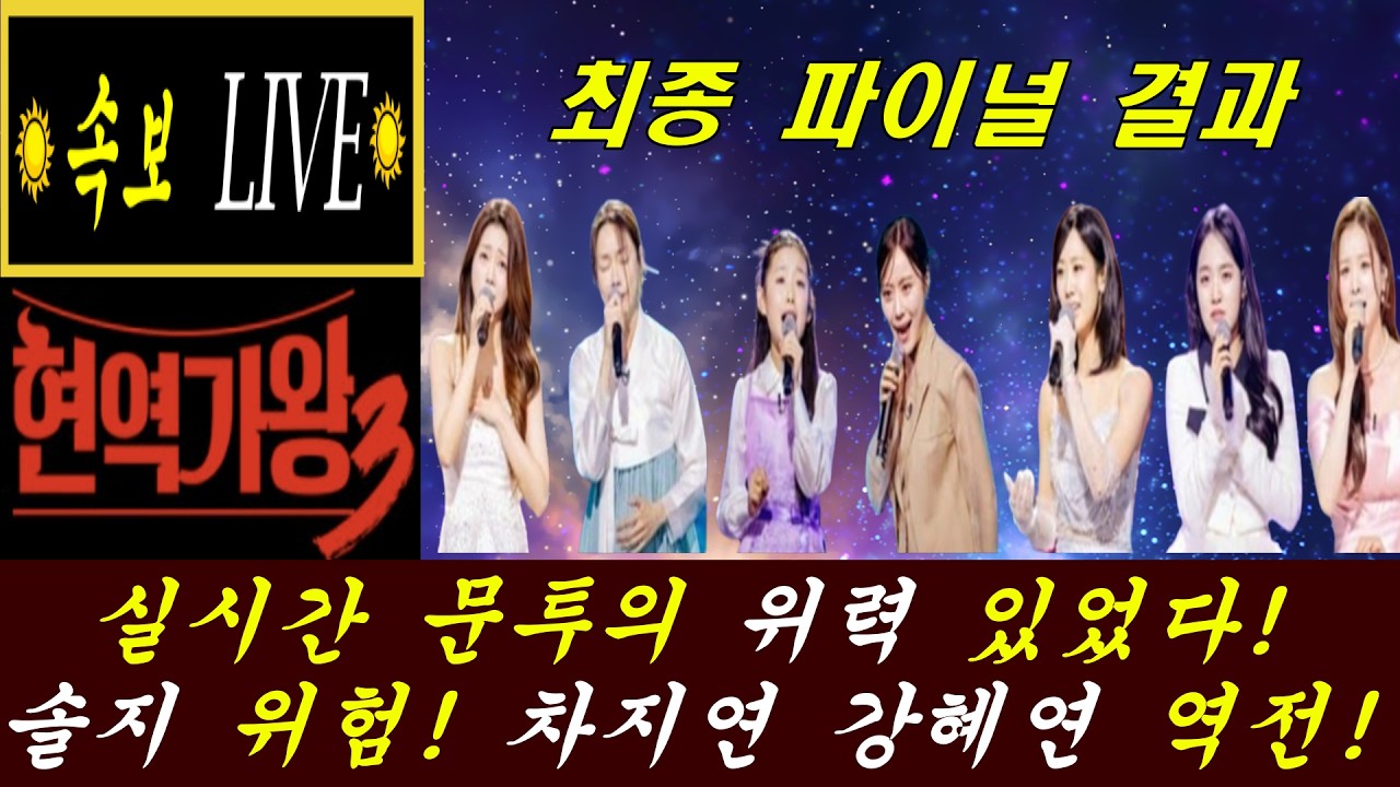 '현역가왕3' 최종 우승자, TOP7 결정! 중간순위와 최종순위 어떤 변동이 있었나?