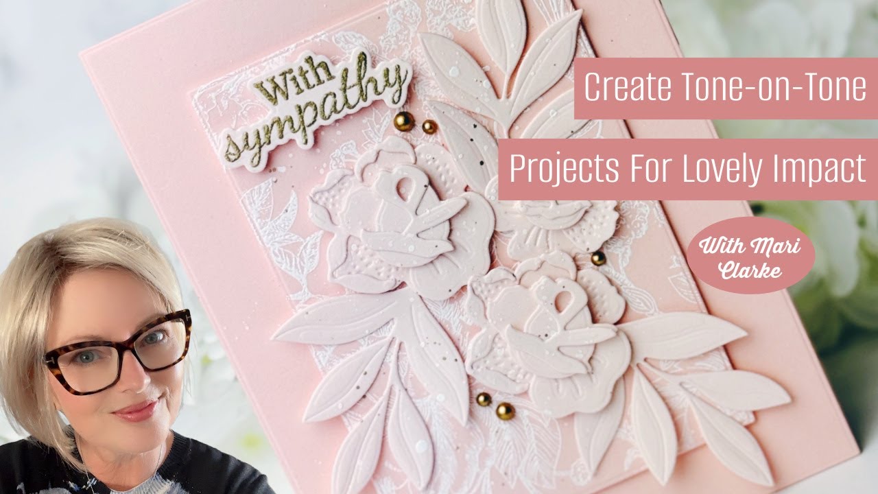 Lovely Tone-on-Tone Floral Card