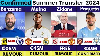 🚨 CONFIRMED TRANSFER  SUMMER 2024, 🔥 Zidane to United ✅️, Maino, Rodrygo, Mbappe, Paqueta