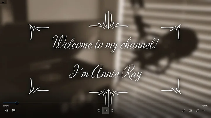 Welcome to my channel! I'm Annie Ray!