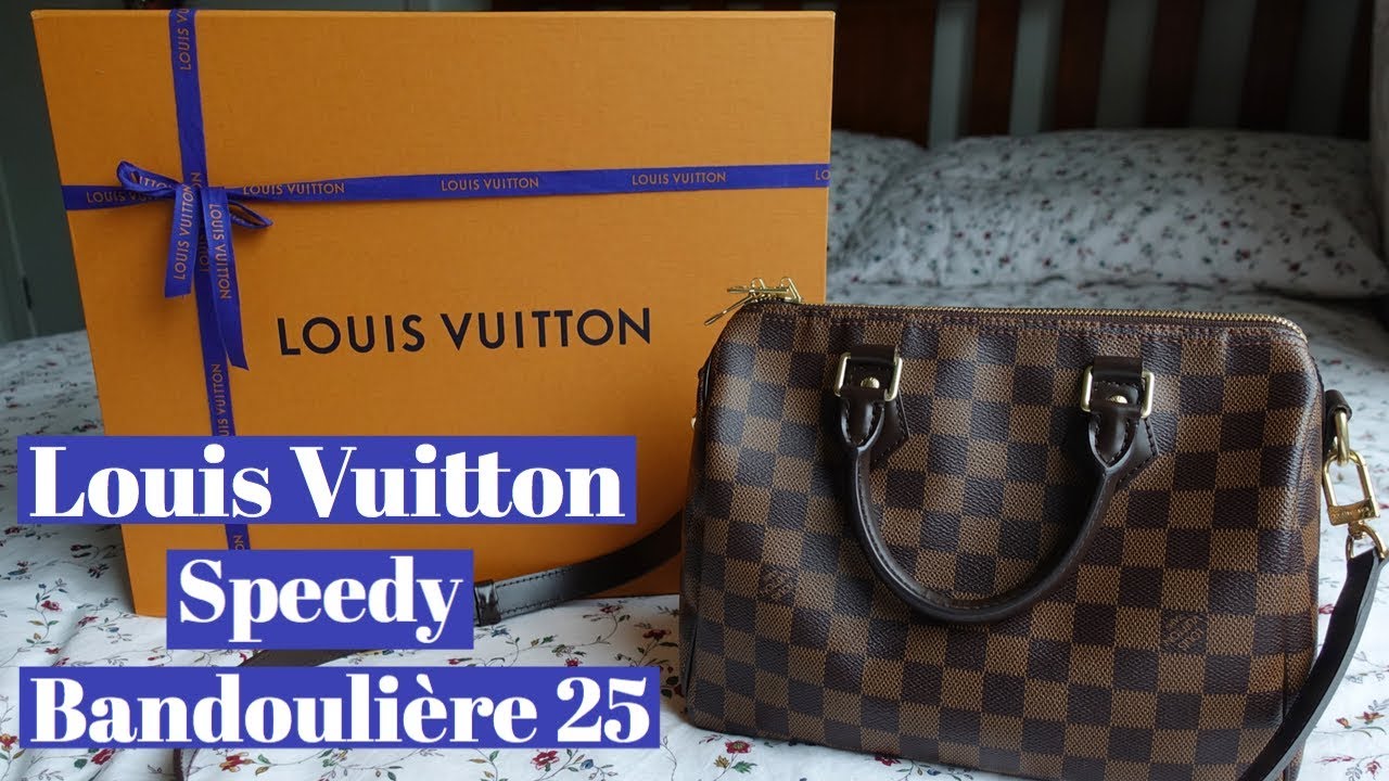 LOUIS VUITTON SPEEDY BANDOULIÈRE 25 - Review and What&#39;s in my bag - YouTube