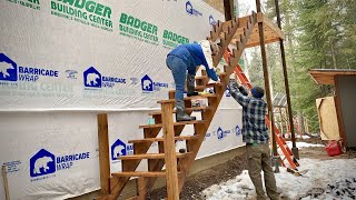 Building Outside Stairs to Second Floor - Garage Apartment Build