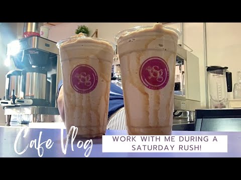 Cafe Vlog  Work with me during a Saturday rush!