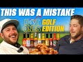 We Tried The HOT ONES Challenge While Playing Golf...