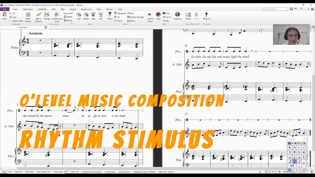 Singapore O'level Music Composition. How to compose a 3-minute piece in 10 minutes