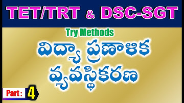TET/DSC SGT Try Methods విద్యా ప్రణాళిక విద్యా ప్రణాళిక వ్యవస్థికరణ part 4
