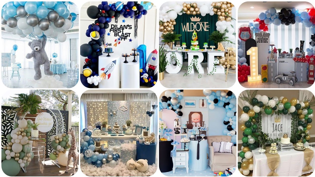 Baby Boy 1st Birthday Decoration Ideas for Boy at Home