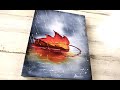 Autumn Leaf | Black and White Landscape | Easy Painting for Beginners | Abstract | Acrylics