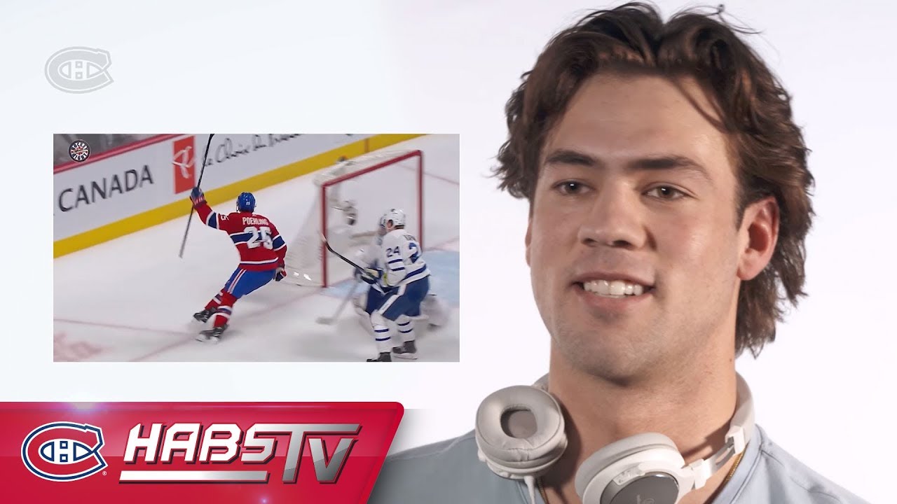 Ryan Poehling reacts to his NHL debut - YouTube