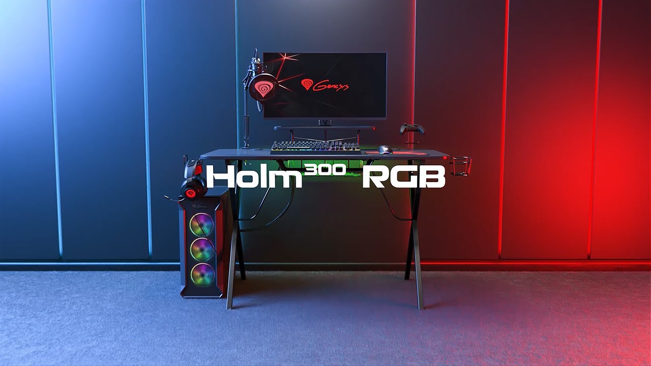 Bureau gaming Genesis HOLM 200 LED RGB