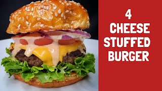 Easy 4 cheese stuffed Burger