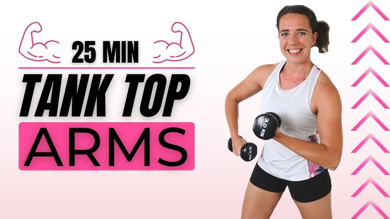 25 Minute Tank Top Workout for Arms & Shoulders – With Dumbbells
